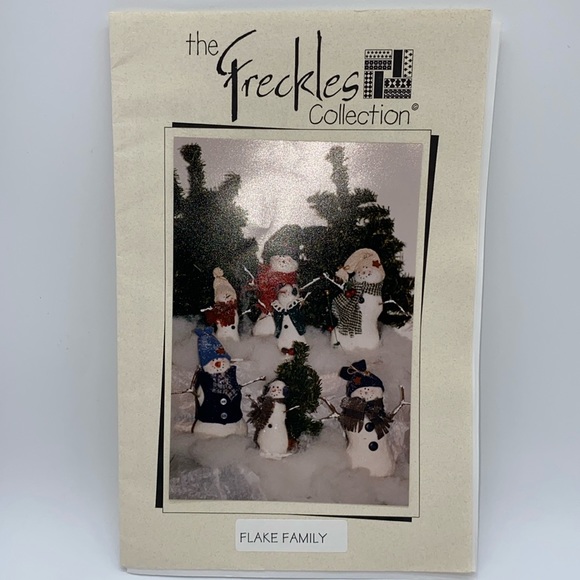The Freckles Collection Flake Family Craft Pattern Snowman Holiday - Picture 1 of 3